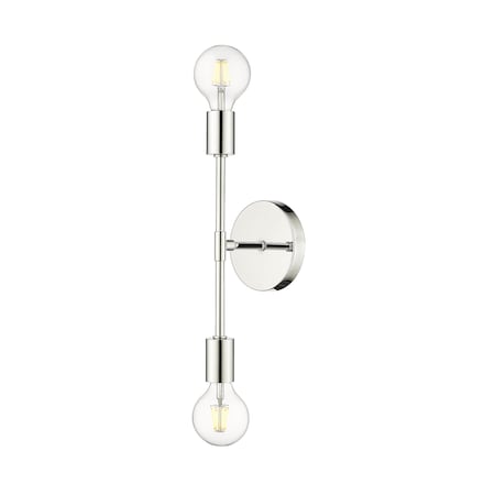 Z-Lite Modernist 2 Light Wall Sconce, Chrome 731-2S-CH